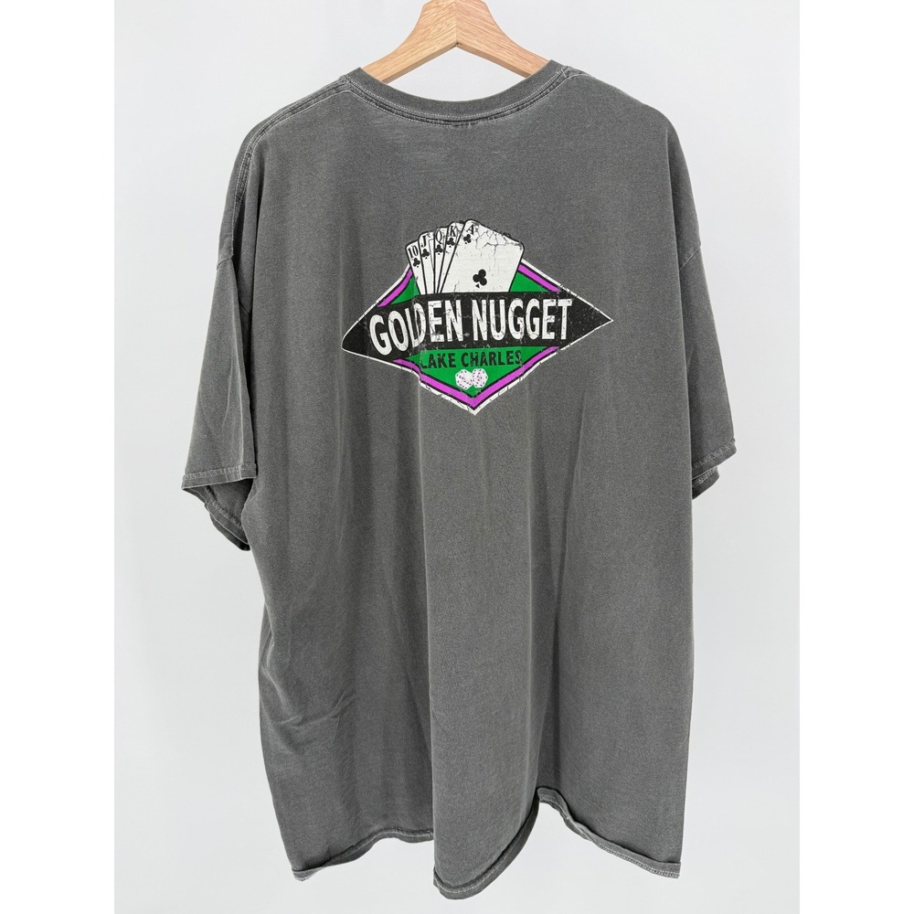 Golden Nugget Lake Charles T‎ Shirt Gray 2XL Casino Gambling Graphic Tee